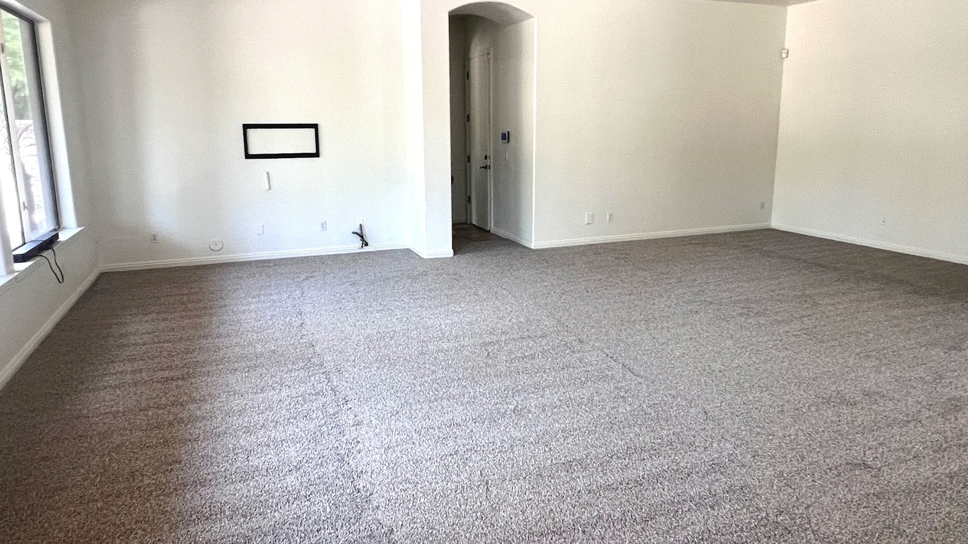 New carpet in a living room