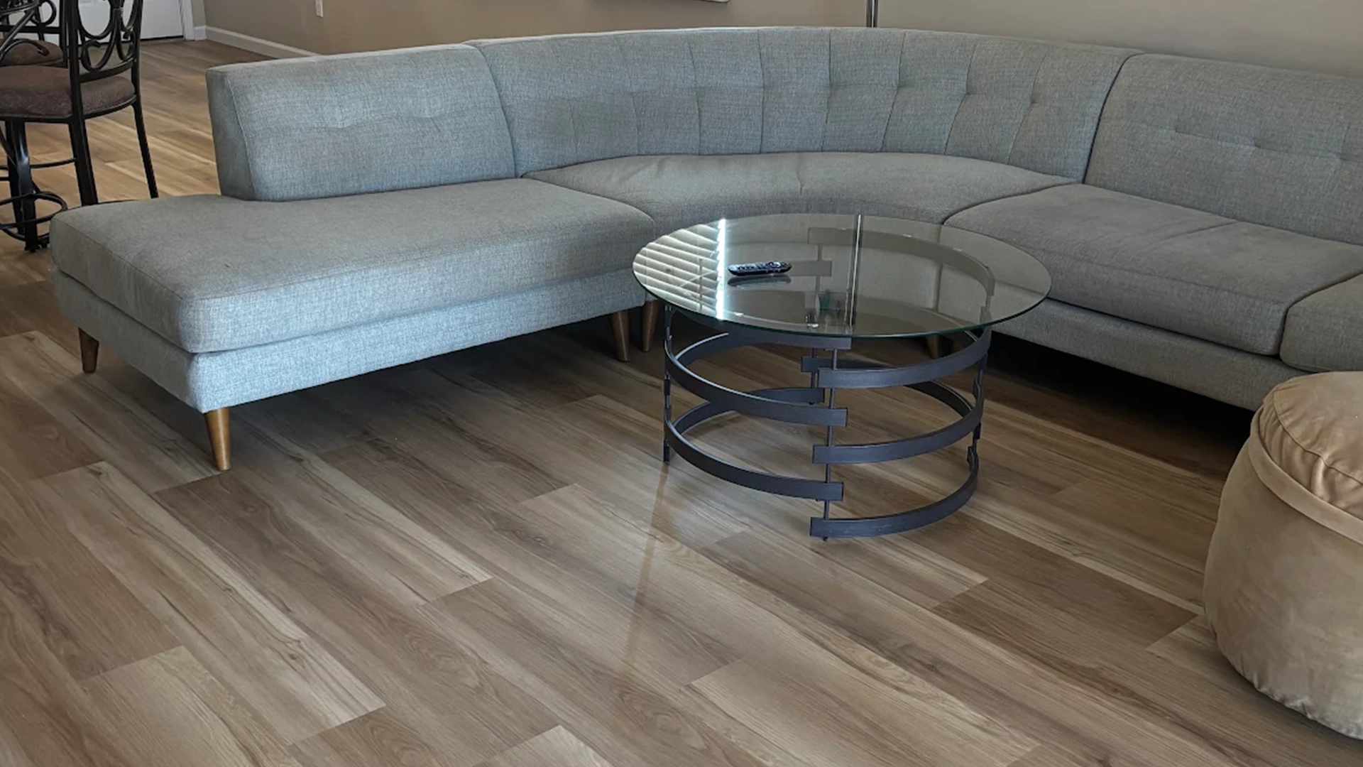 Flooring installation in progress