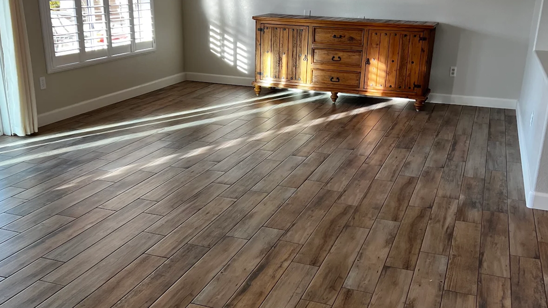 Tile flooring installation